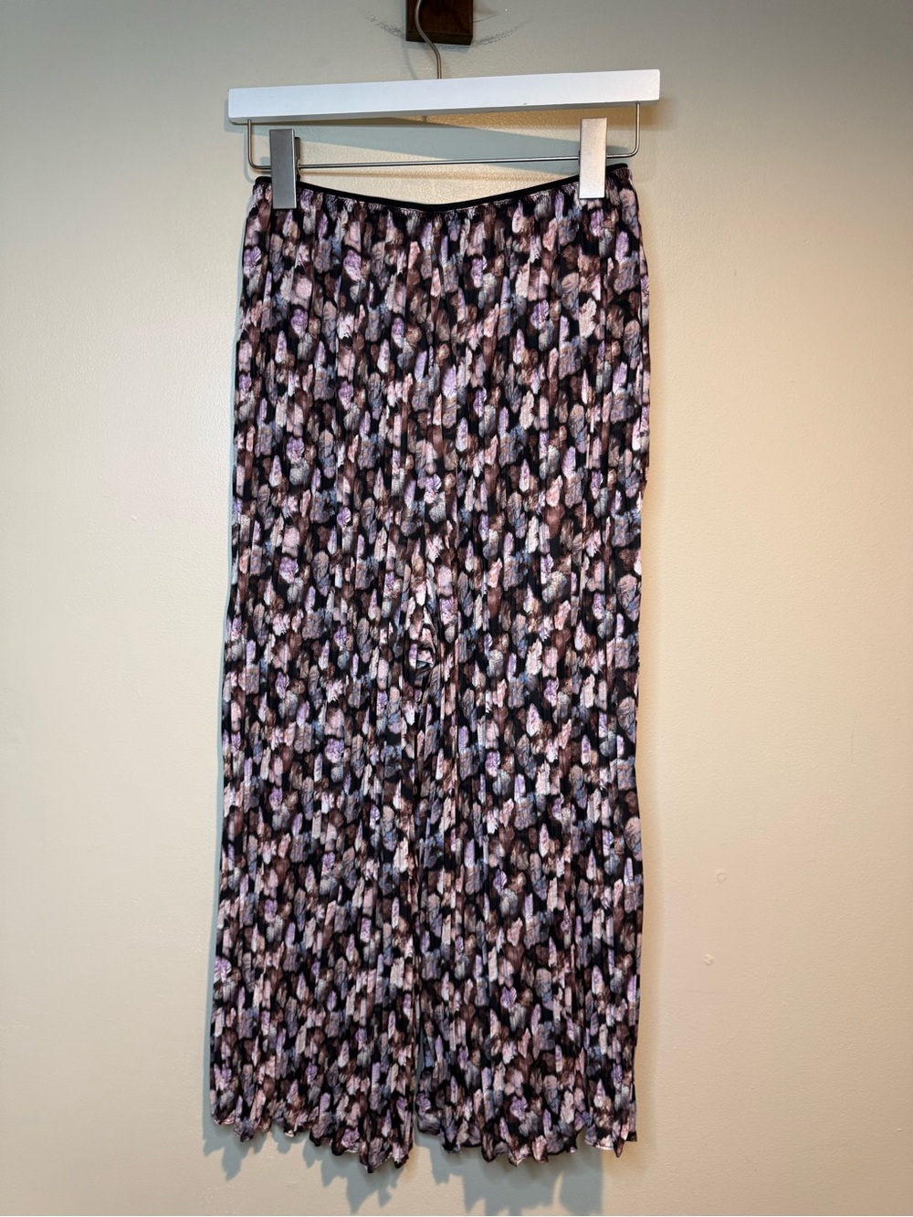 Vince Micro Painted Floral Pleated Culottes Pants - Picture 8 of 11